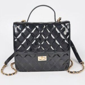 Quilted Enamel Backpack